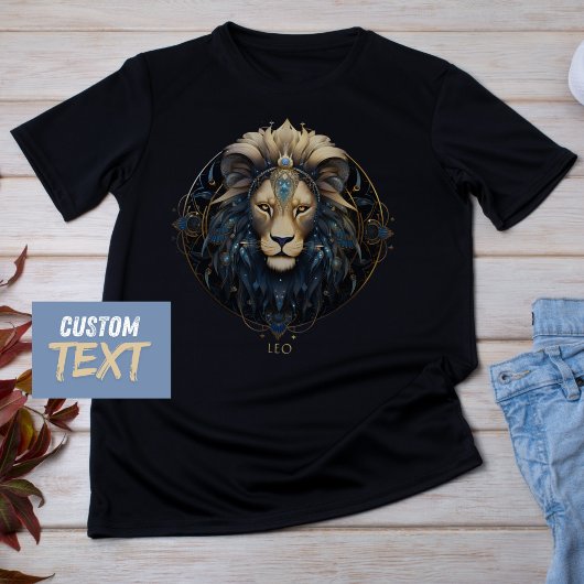 Moderne Leeuw Zodiac Symbool Zonneteken Leo Womens T-shirt