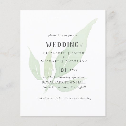 Moderne LEF Waterverf WEDDING (Voorkant)
