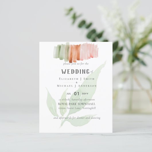 Moderne LEF Waterverf WEDDING (Staand voorkant)