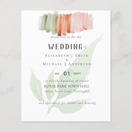 Moderne LEF Waterverf WEDDING (Voorkant)