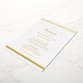 Moderne legance boys Baptisme Gold Folie Uitnodiging (Gedraaid)