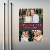 Moderne Legance Wine 3 Foto slaat Datum op Magnetische Uitnodiging