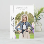 Moderne legant Arch 2 Foto Afstuderen Afstuderen Aankondiging (Staand voorkant)