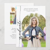 Moderne legant Arch 2 Foto Afstuderen Afstuderen Aankondiging (Voorkant / Achterkant)