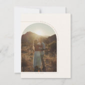 Moderne legant Arch Photo Save the Date (Achterkant)