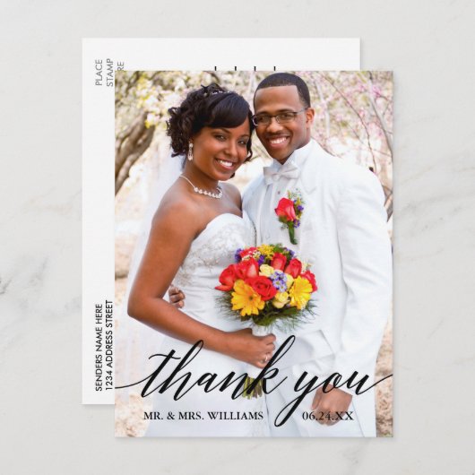 Moderne legant calligraphy Weddenschap Hartelijk d Briefkaart (Voorkant / Achterkant)