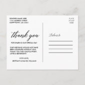 Moderne legant calligraphy Weddenschap Hartelijk d Briefkaart (Achterkant)