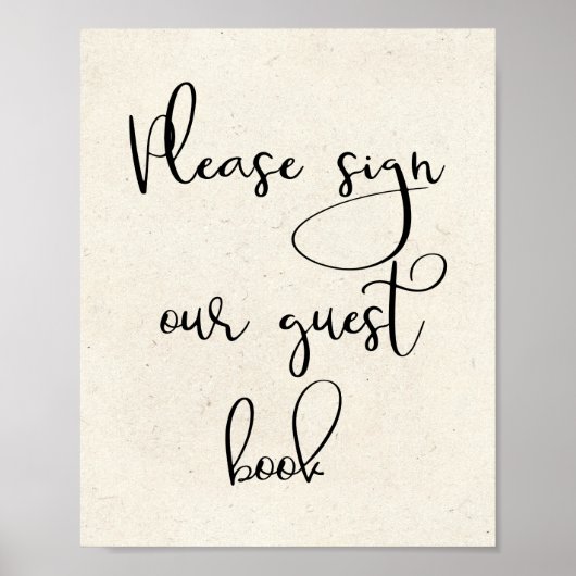 Moderne legant Gelieve te ondertekenen het Boekje  Poster (Voorkant)