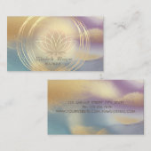 Moderne legant, gouden cirkels Lotus Colorful Visitekaartje (Voorkant / Achterkant)
