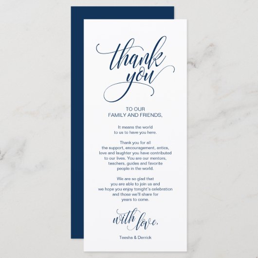 Moderne legant, marineplaats Hartelijk dank! Programmakaart (Voorkant / Achterkant)