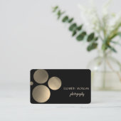 Moderne legant, Stippen, zwart Visitekaartje (Staand voorkant)