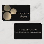 Moderne legant, Stippen, zwart Visitekaartje (Voorkant / Achterkant)