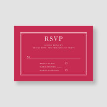 Moderne legante formele magenta bruiloft