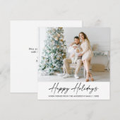 Moderne legante kalligrafie feestdagenkaart (Voorkant / Achterkant)