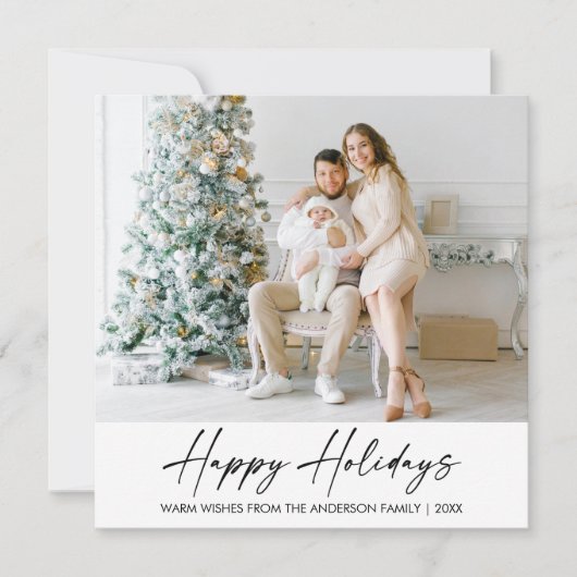 Moderne legante kalligrafie feestdagenkaart (Voorkant)