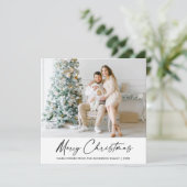 Moderne legante kalligrafie Ink Pen Kerstmis Feestdagenkaart (Staand voorkant)