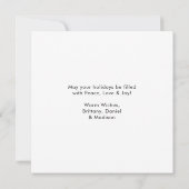 Moderne legante kalligrafie Ink Pen Kerstmis Feestdagenkaart (Achterkant)