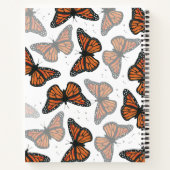 Moderne legante monoarch Butterfly-monogrammen Notitieboek (Achterkant)