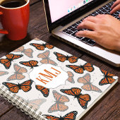 Moderne legante monoarch Butterfly-monogrammen Notitieboek