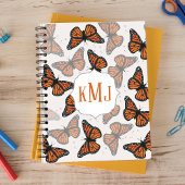Moderne legante monoarch Butterfly-monogrammen Notitieboek