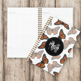 Moderne legante monoarch Butterfly-monogrammen Planner