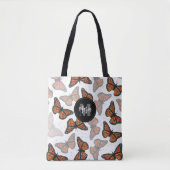 Moderne legante monoarch Butterfly-monogrammen Tote Bag (Voorkant)