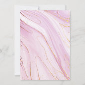 Moderne legante ringen met Rozen Paarse bruiloft Kaart (Achterkant)