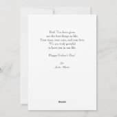 Moderne legante Vaderdag kaart (Achterkant)