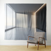 Moderne Lege Kamer Interieur Achtergrond Tapijt Wandkleed (In Situ (horizontaal))