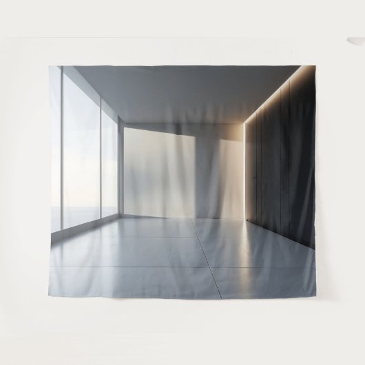Moderne lege kamer interieur achtergrond wandkleed (Voorkant (horizontaal))