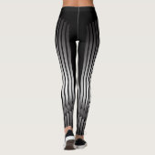Moderne Leggings in Stripe / Black White (Achterkant)