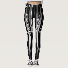Moderne Leggings in Stripe / Black White
