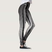 Moderne Leggings in Stripe / Black White (Rechts)