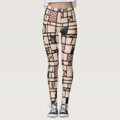Moderne Leggings van het Kunstvisnet (Voorkant)