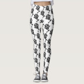 Moderne Leggins met zwarte Rozen Leggings (Voorkant)