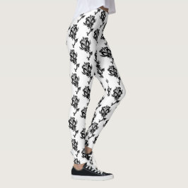Moderne Leggins met zwarte Rozen Leggings