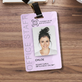 Moderne legitimatiekaart kantoorpersoneel werkneme badge