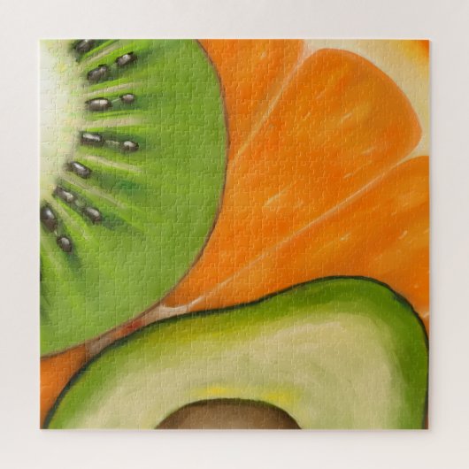 Moderne legpuzzel vol fruit (Verticaal)