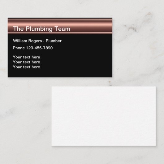 Moderne leidingen visitekaartje (Voorkant / Achterkant)