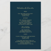 Moderne leien Deep Blue Weddenschap Welkomstroute (Achterkant)