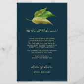 Moderne leien Deep Blue Weddenschap Welkomstroute (Voorkant)