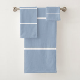 Moderne Leiste Blau Witte Geometrische Lijnen Bad Handdoek