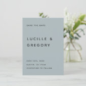Moderne Leisteen Editoriaal Kleine Letters Opslaan Save The Date (Staand voorkant)