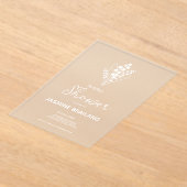 Moderne Lelie van het Vallei Boeket Vrijgezellenfe Acryl Uitnodigingen (Laagn)