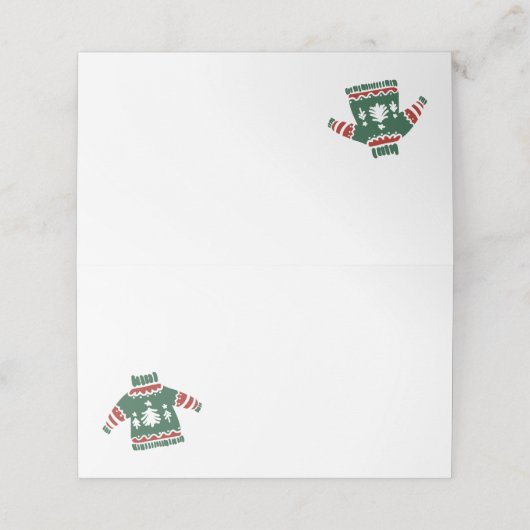 Moderne lelijke kersttrui | Vakantie Plaatskaartje (Buitenkant ongevouwen)