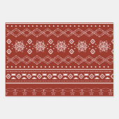 Moderne lelijke partij rode en blauwe lelijke trui inpakpapier vel (Voorkant 3)