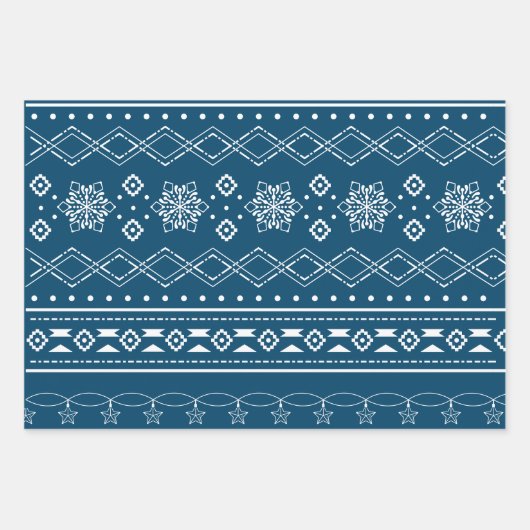 Moderne lelijke partij rode en blauwe lelijke trui inpakpapier vel (Voorkant 2)