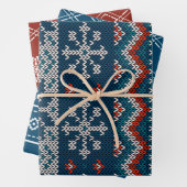 Moderne lelijke partij rode en blauwe lelijke trui inpakpapier vel (In situ)