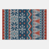 Moderne lelijke partij rode en blauwe lelijke trui inpakpapier vel (Voorkant)