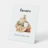 Moderne lelijke trui Baby shower gunst Reclamebord Met Voetstuk (Voorkant)